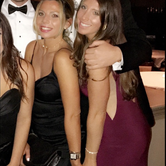 Jovani Burgundy Mermaid Gown low cut sides - Picture 4 of 8